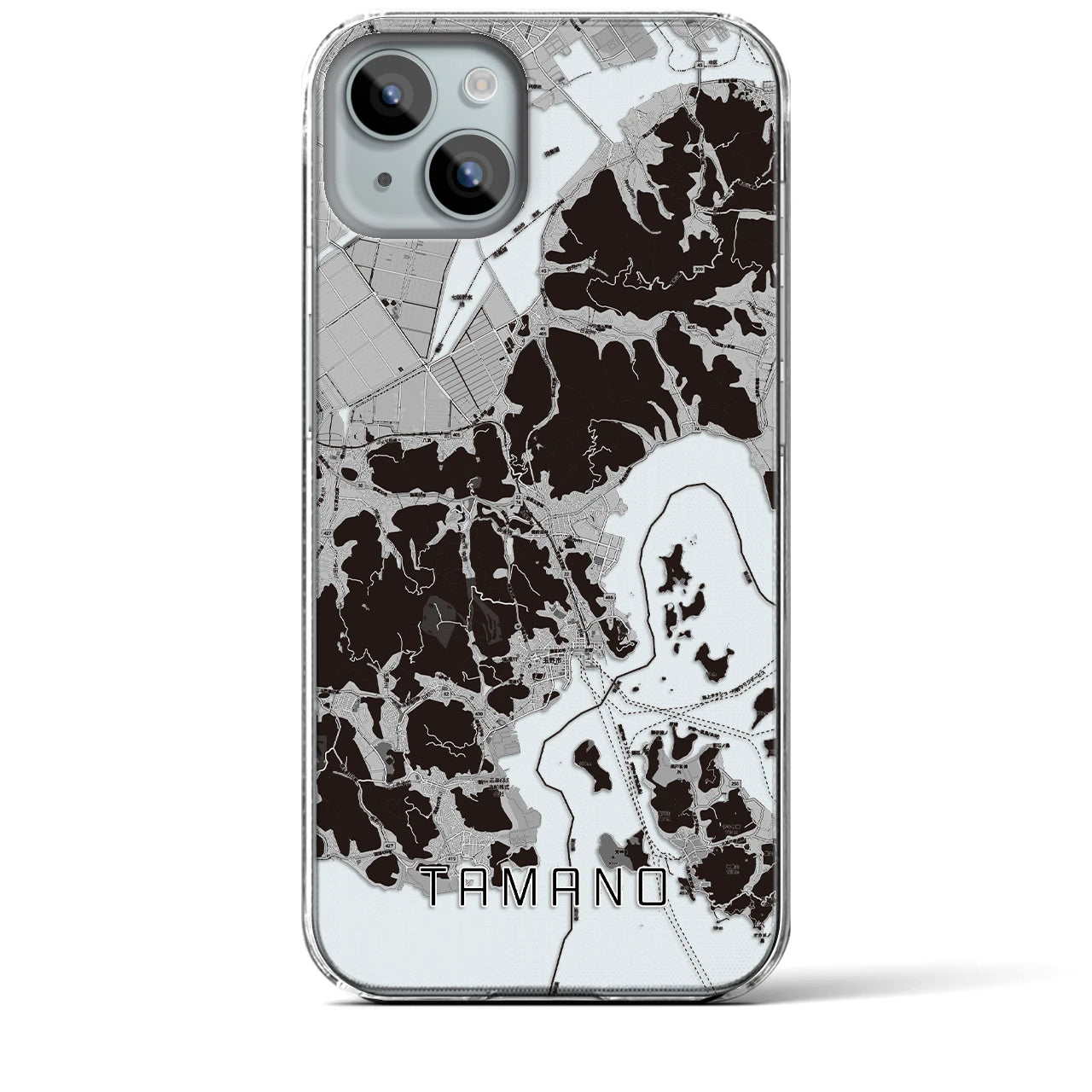 【玉野(岡山県)】地図柄iPhoneケース(クリアタイプ)