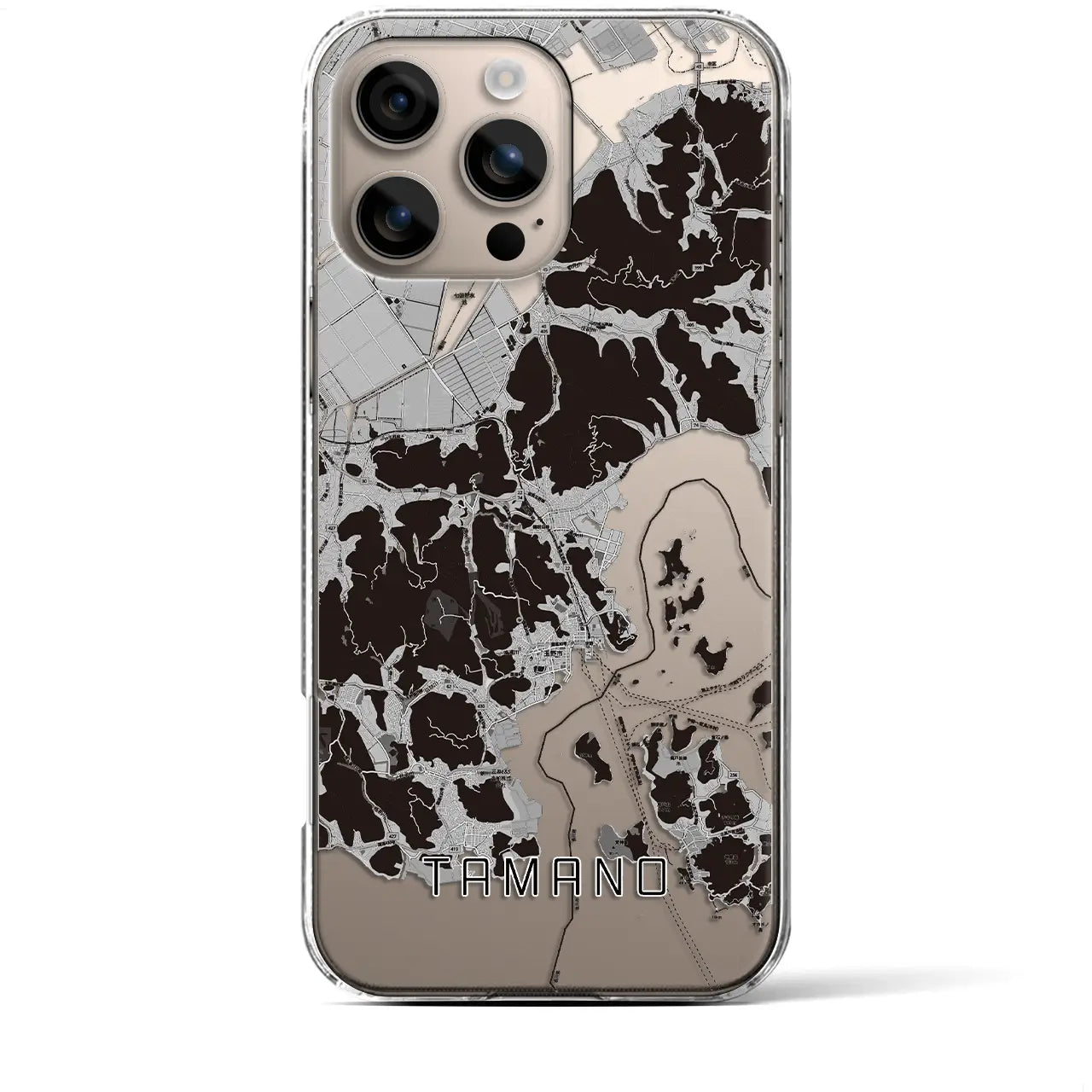 【玉野(岡山県)】地図柄iPhoneケース(クリアタイプ)