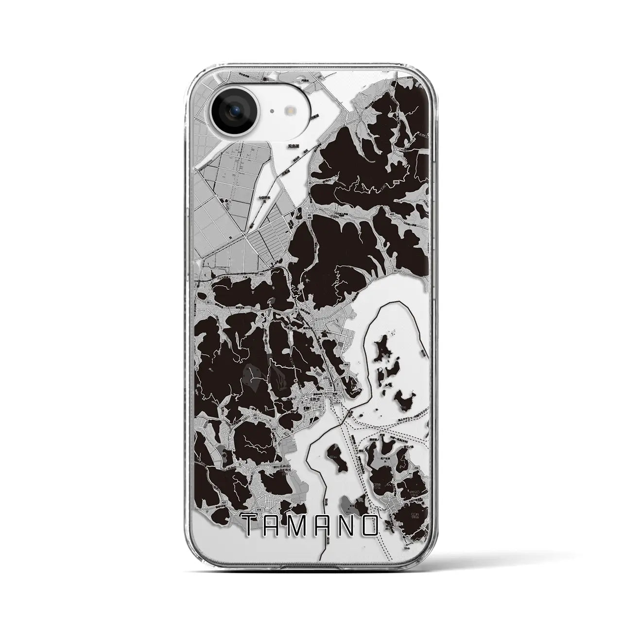 【玉野(岡山県)】地図柄iPhoneケース(クリアタイプ)