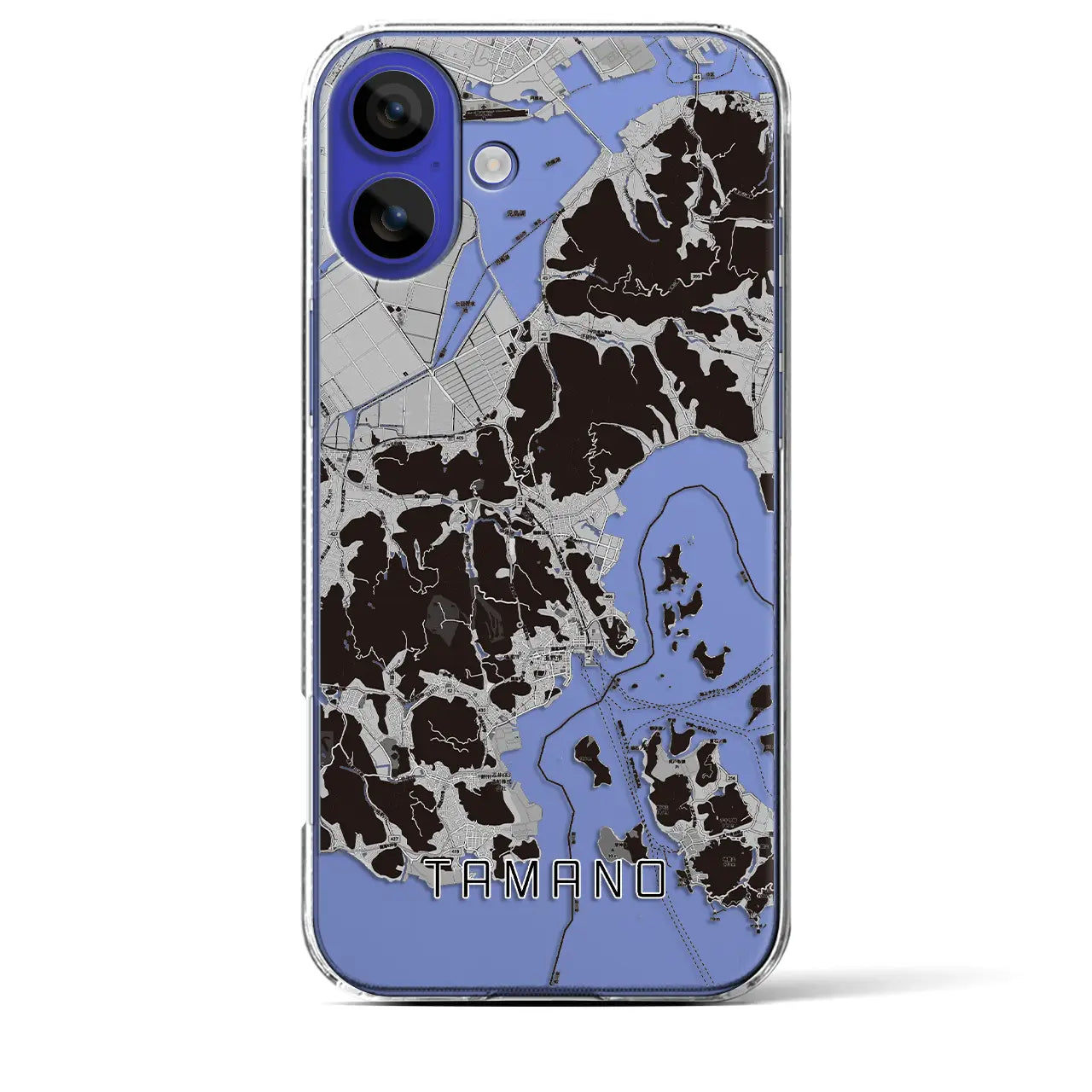 【玉野(岡山県)】地図柄iPhoneケース(クリアタイプ)