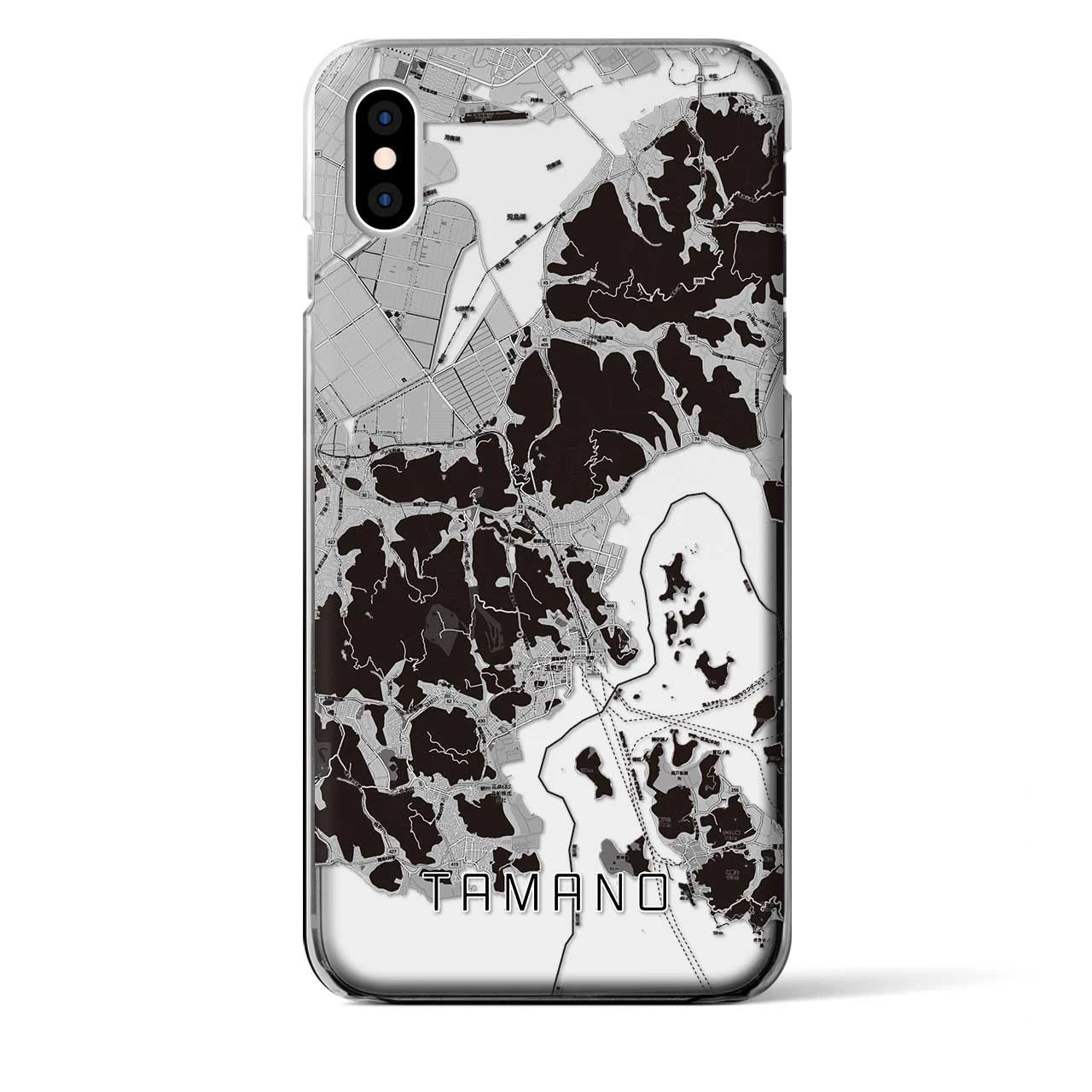 【玉野(岡山県)】地図柄iPhoneケース(クリアタイプ)
