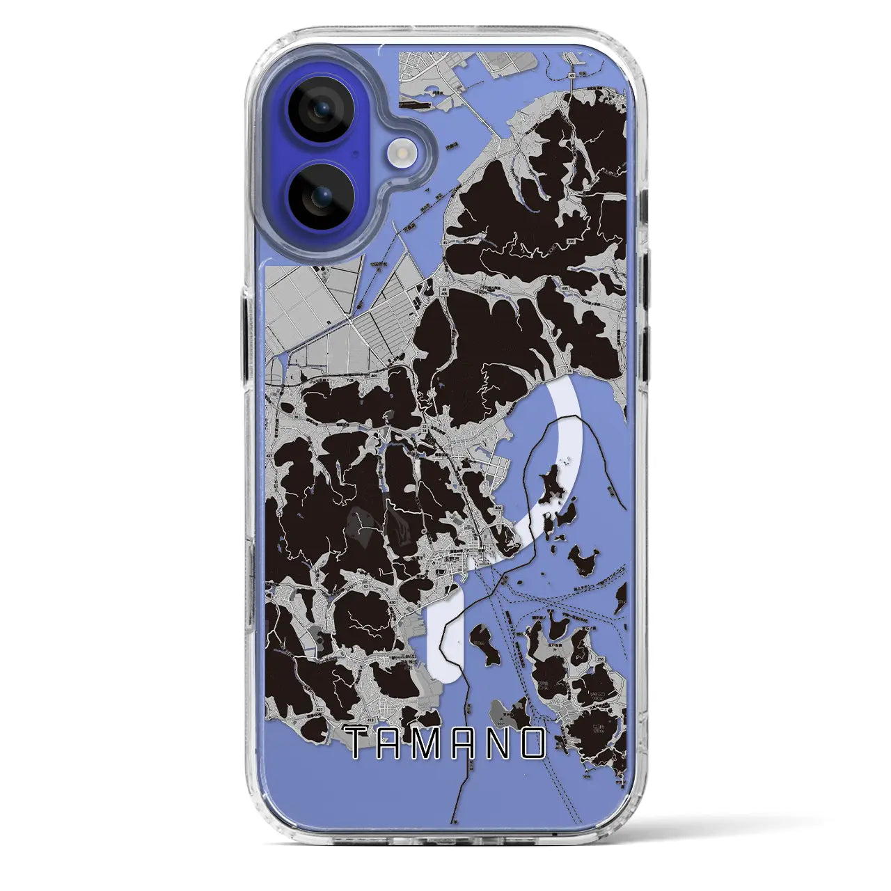【玉野(岡山県)】地図柄iPhoneケース(MagSafeタイプ)