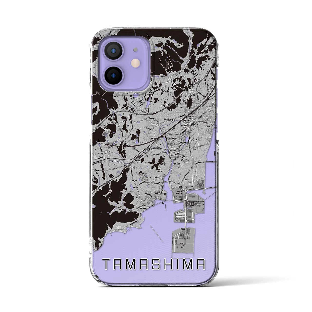 【玉島(岡山県)】地図柄iPhoneケース(クリアタイプ)