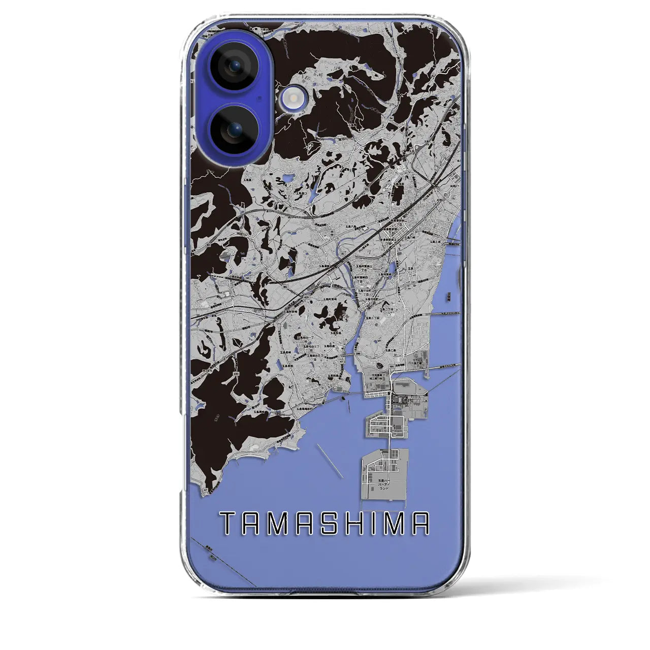 【玉島(岡山県)】地図柄iPhoneケース(クリアタイプ)