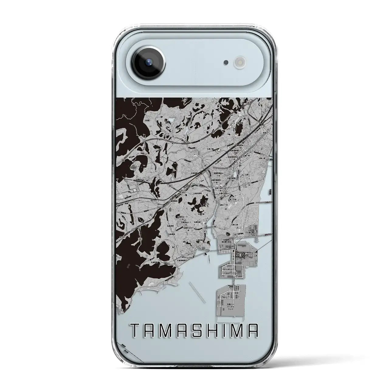 【玉島(岡山県)】地図柄iPhoneケース(クリアタイプ)