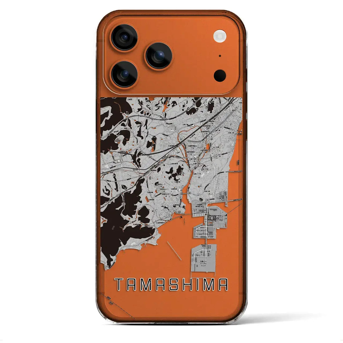 【玉島(岡山県)】地図柄iPhoneケース(クリアタイプ)