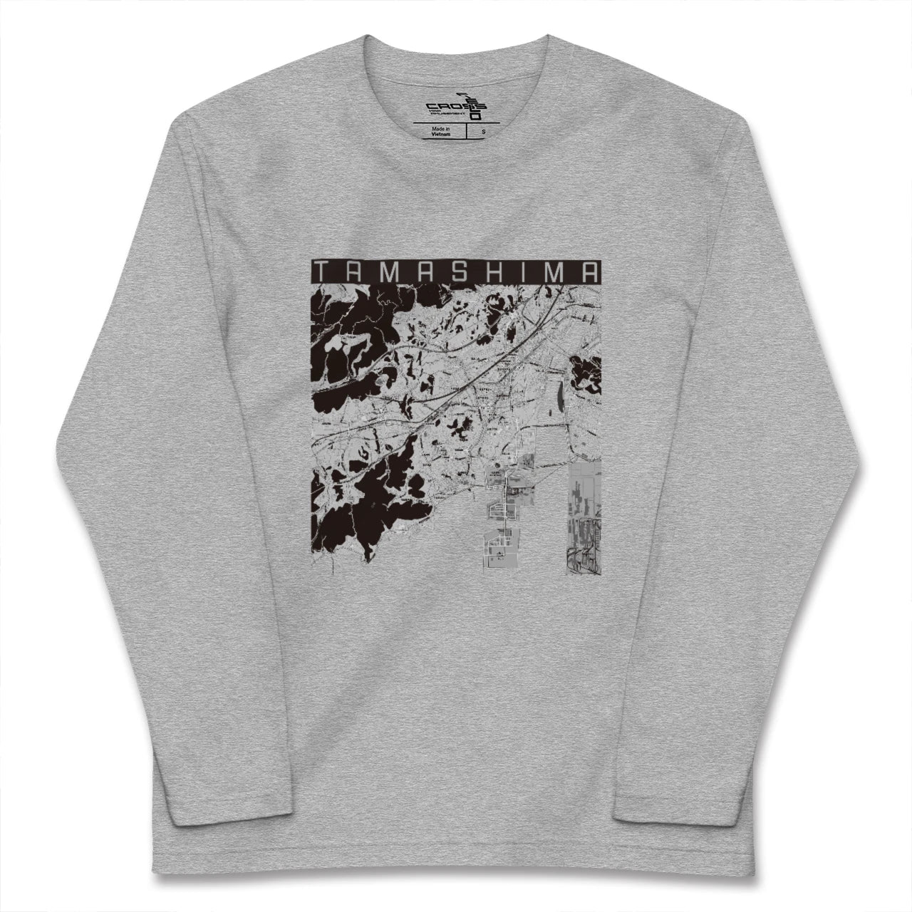 【玉島(岡山県)】地図柄ロングスリーブTシャツ