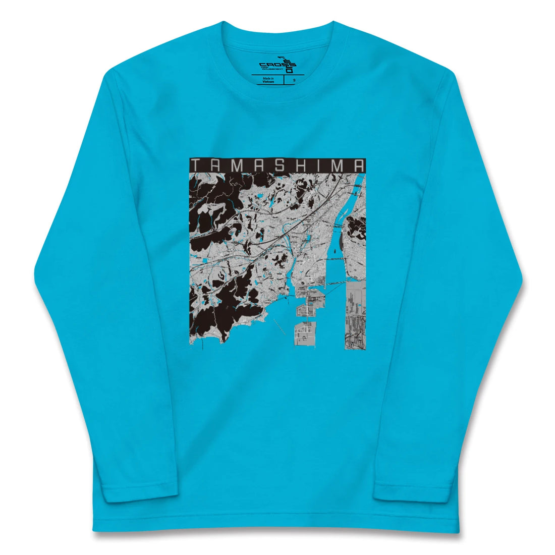 【玉島(岡山県)】地図柄ロングスリーブTシャツ