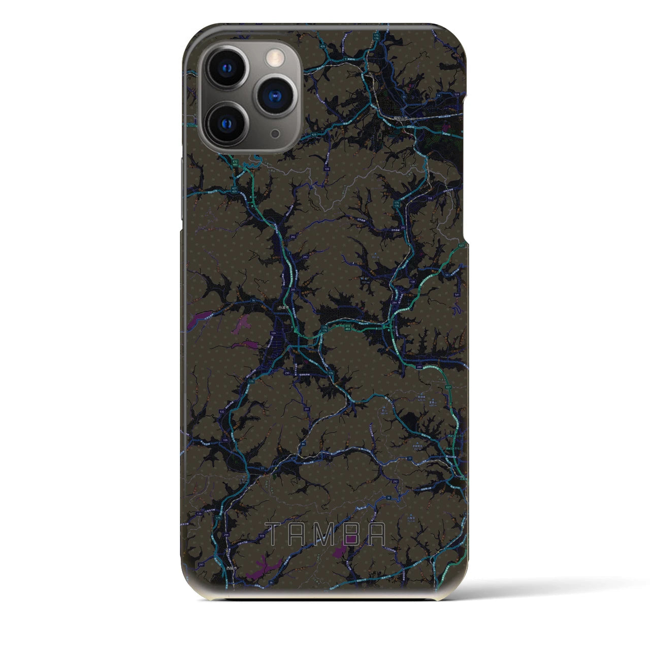 【丹波(兵庫県)】地図柄iPhoneケース(バックカバータイプ)