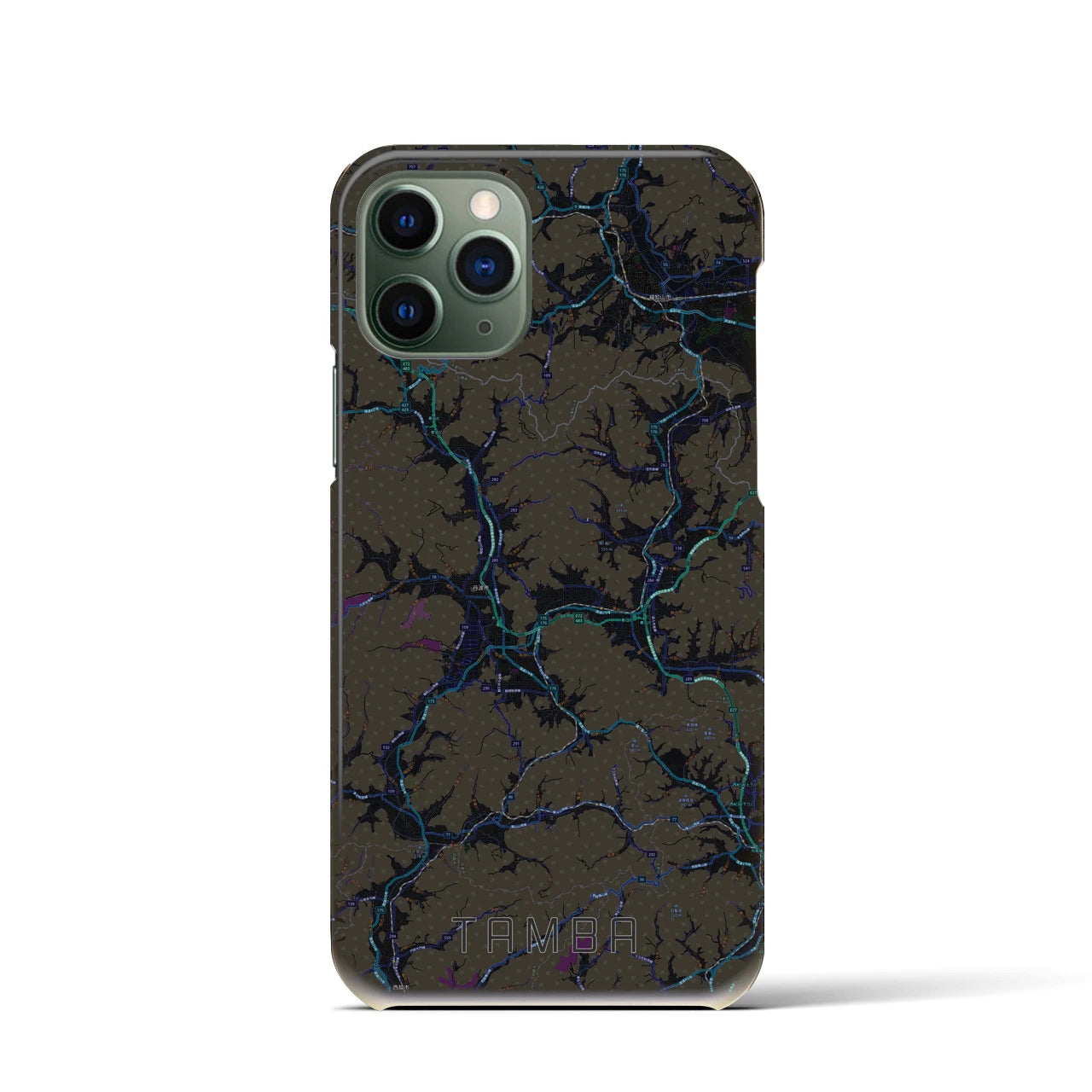 【丹波(兵庫県)】地図柄iPhoneケース(バックカバータイプ)