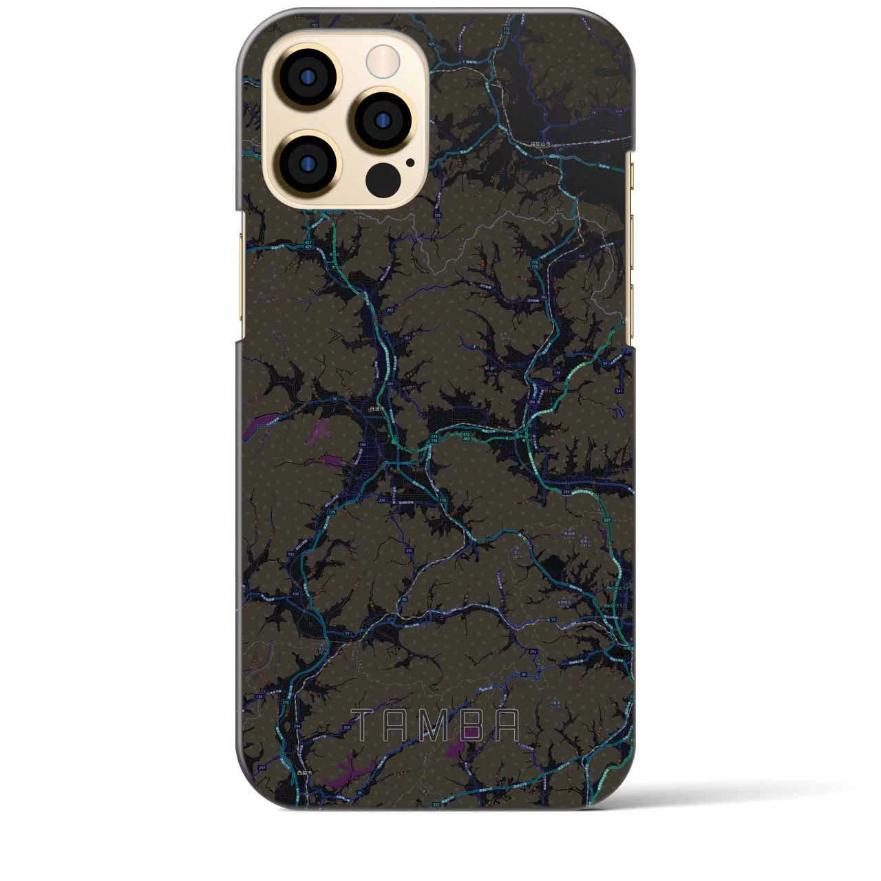 【丹波(兵庫県)】地図柄iPhoneケース(バックカバータイプ)