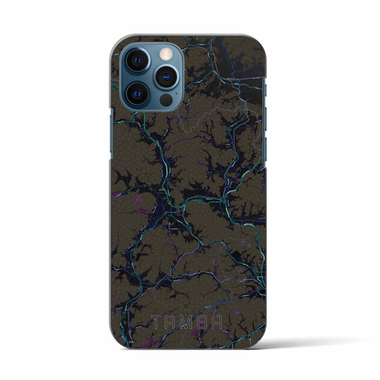 【丹波(兵庫県)】地図柄iPhoneケース(バックカバータイプ)