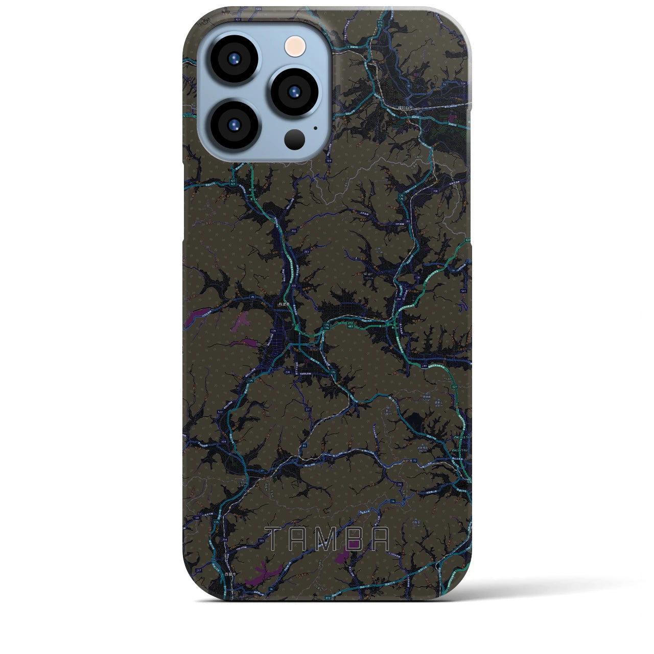 【丹波(兵庫県)】地図柄iPhoneケース(バックカバータイプ)