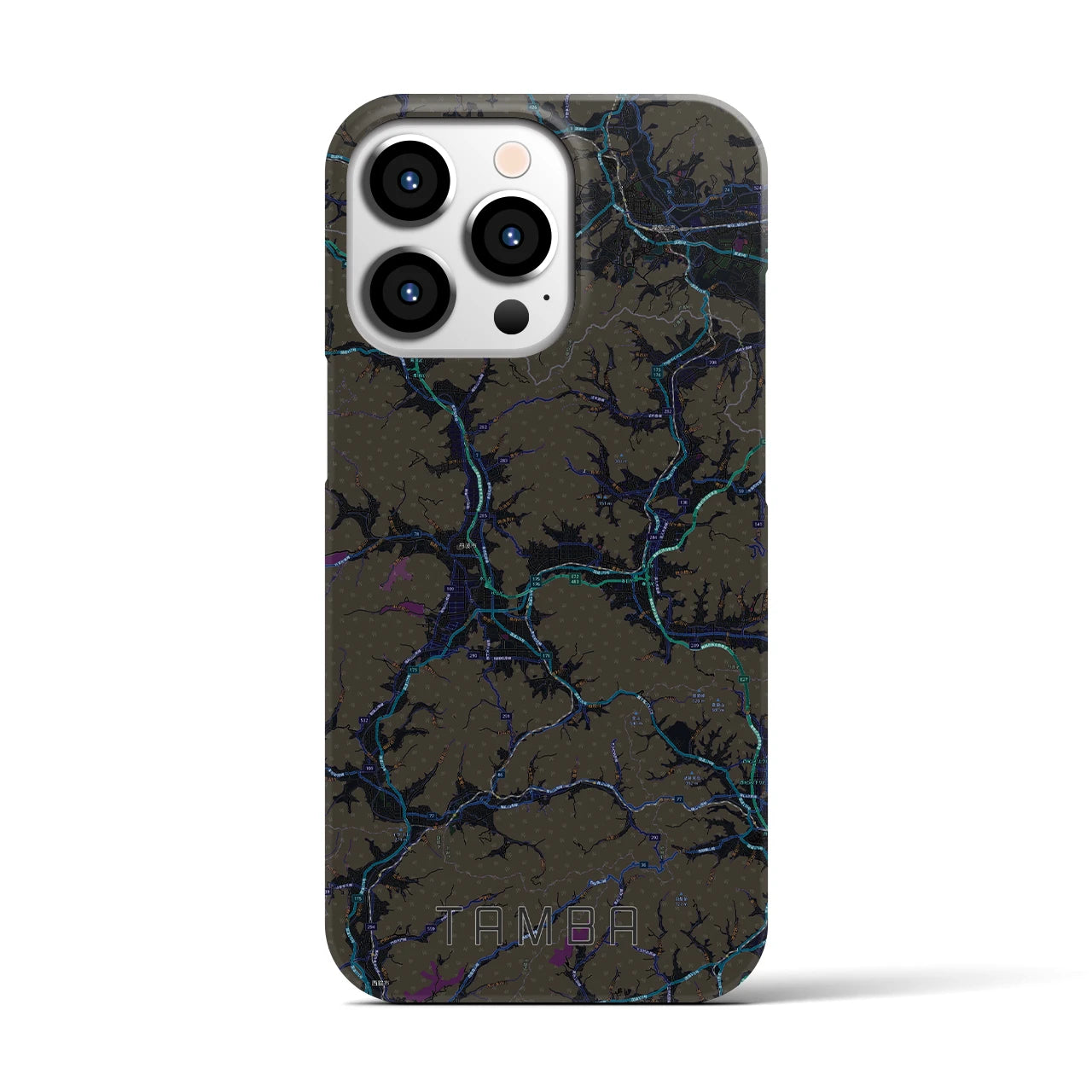 【丹波(兵庫県)】地図柄iPhoneケース(バックカバータイプ)