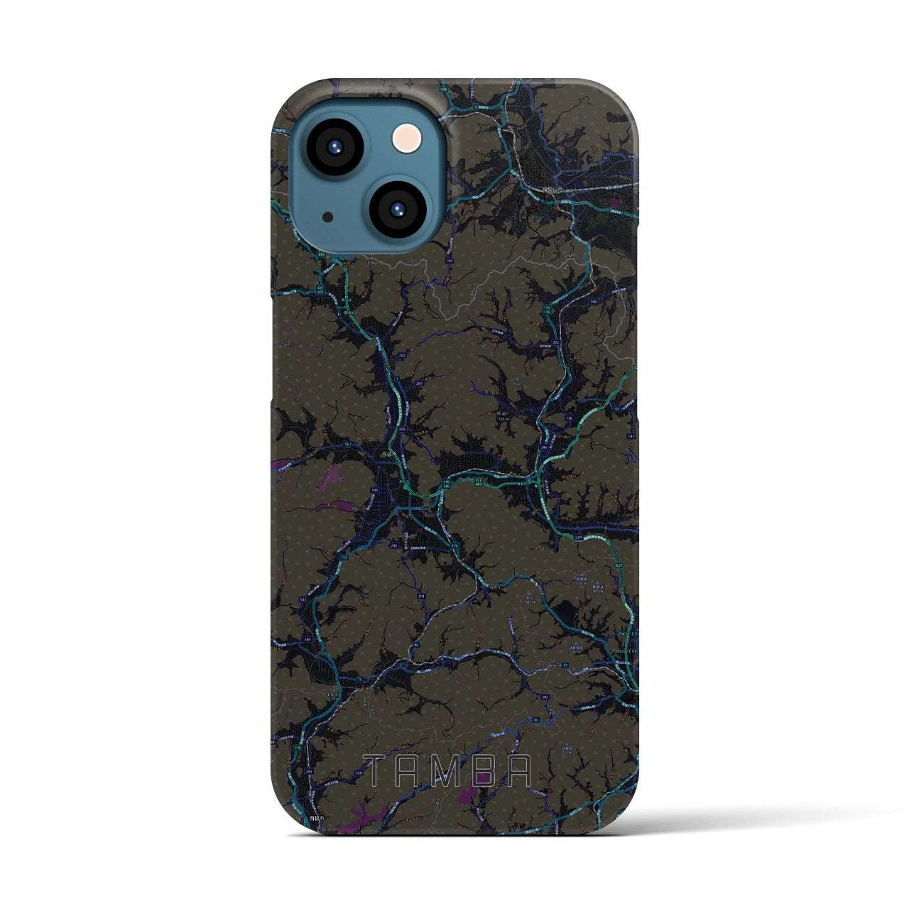 【丹波(兵庫県)】地図柄iPhoneケース(バックカバータイプ)