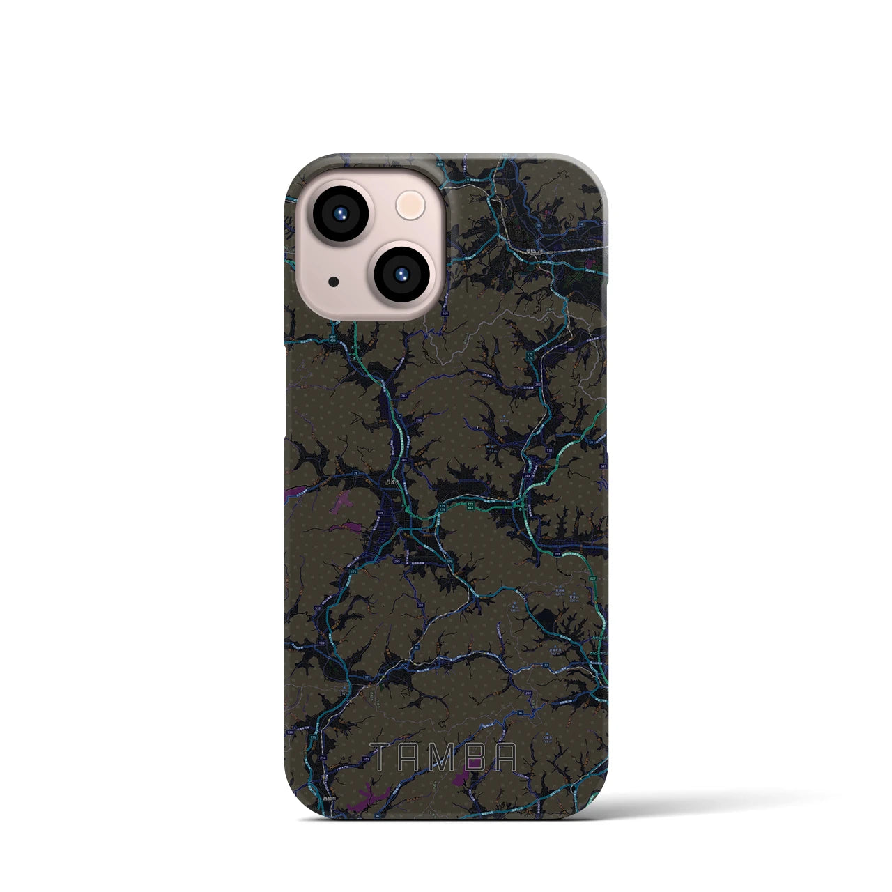 【丹波(兵庫県)】地図柄iPhoneケース(バックカバータイプ)