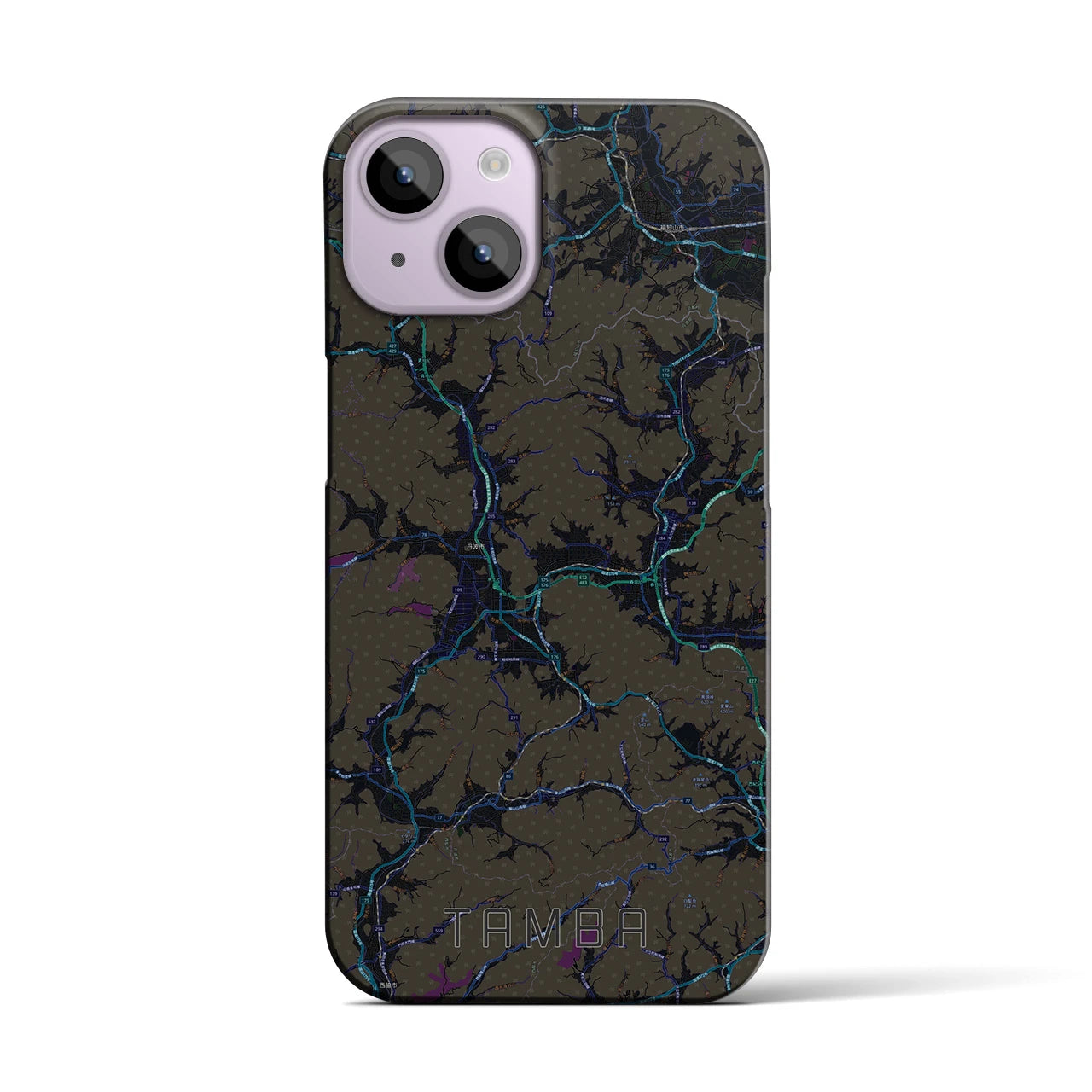 【丹波(兵庫県)】地図柄iPhoneケース(バックカバータイプ)