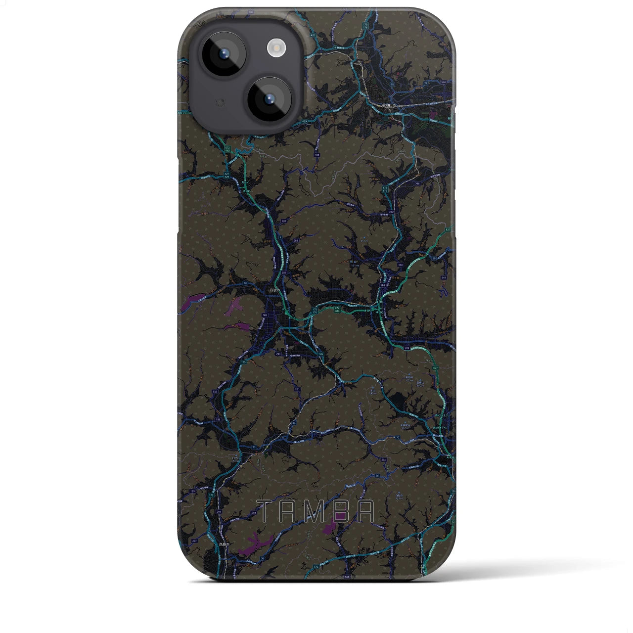 【丹波(兵庫県)】地図柄iPhoneケース(バックカバータイプ)
