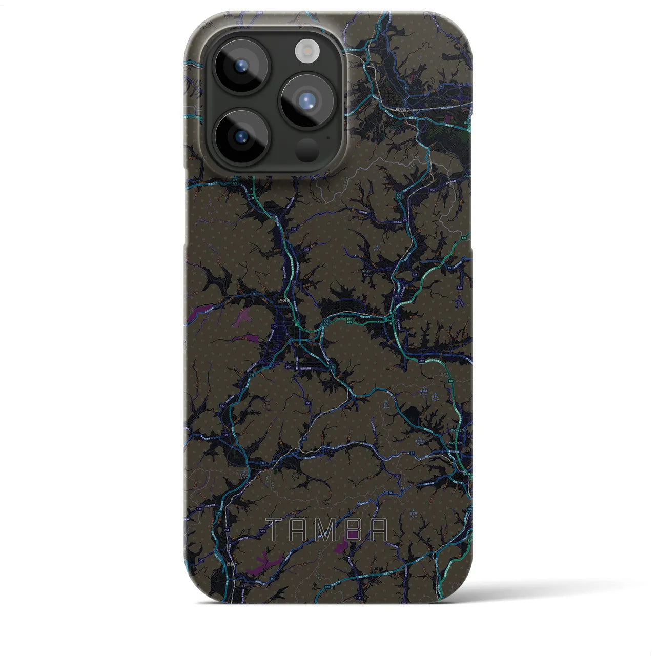 【丹波(兵庫県)】地図柄iPhoneケース(バックカバータイプ)