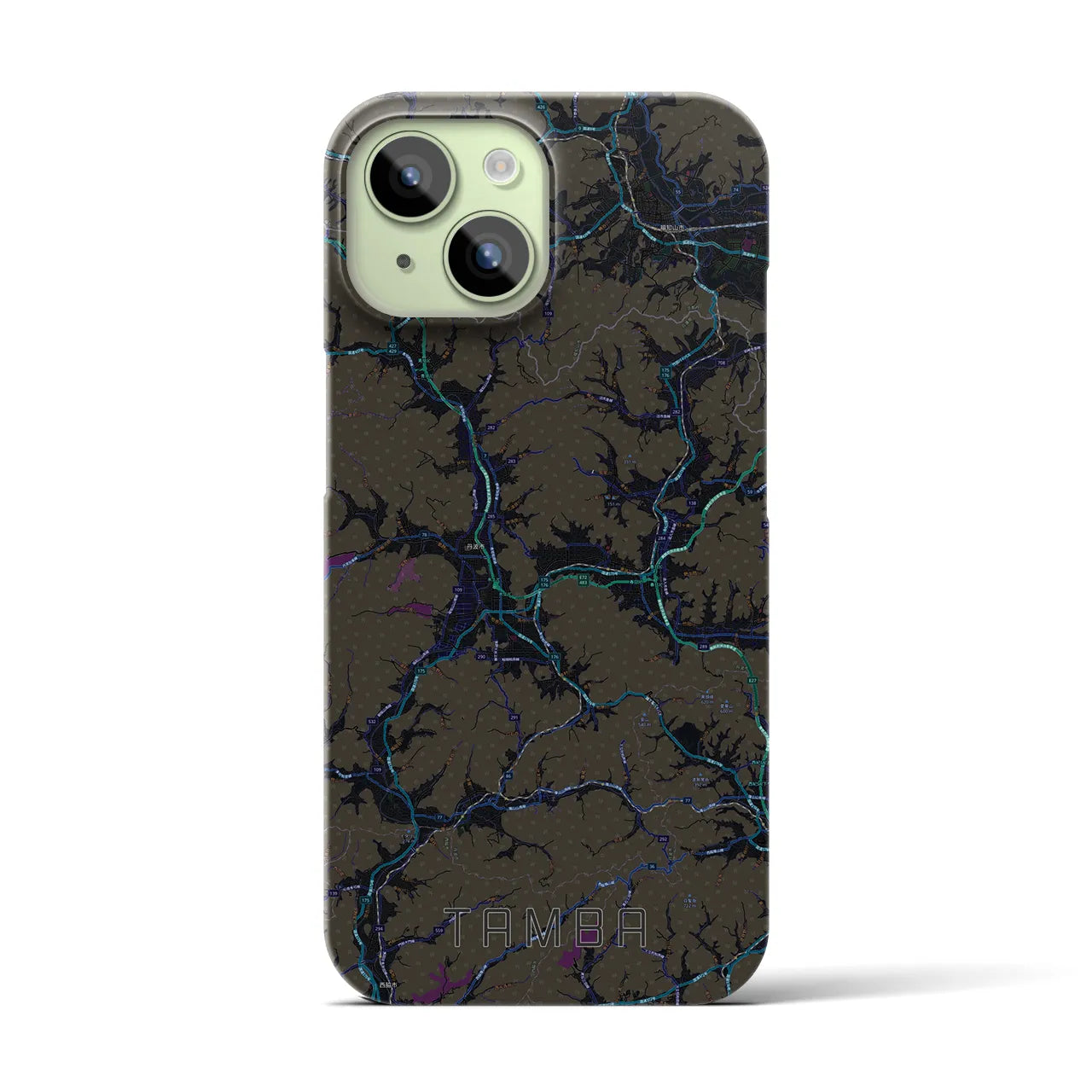 【丹波(兵庫県)】地図柄iPhoneケース(バックカバータイプ)
