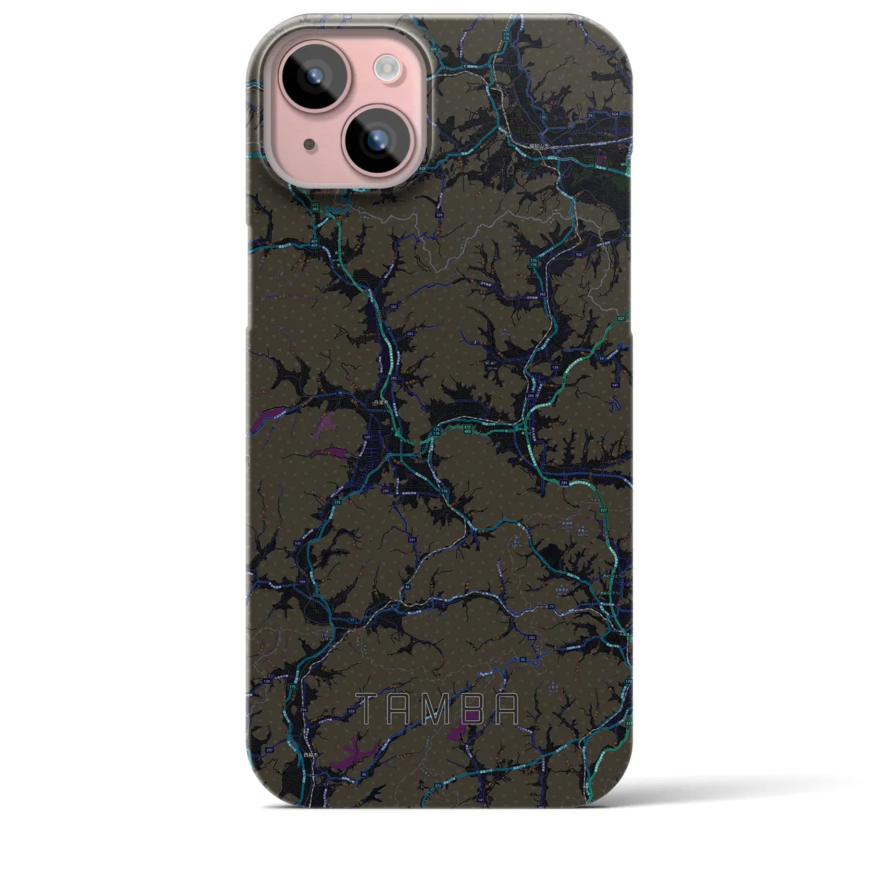 【丹波(兵庫県)】地図柄iPhoneケース(バックカバータイプ)