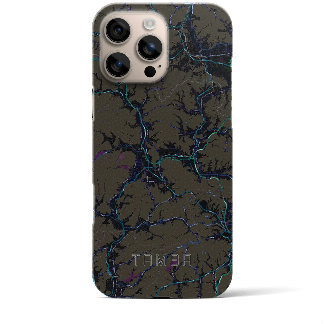 【丹波(兵庫県)】地図柄iPhoneケース(バックカバータイプ)
