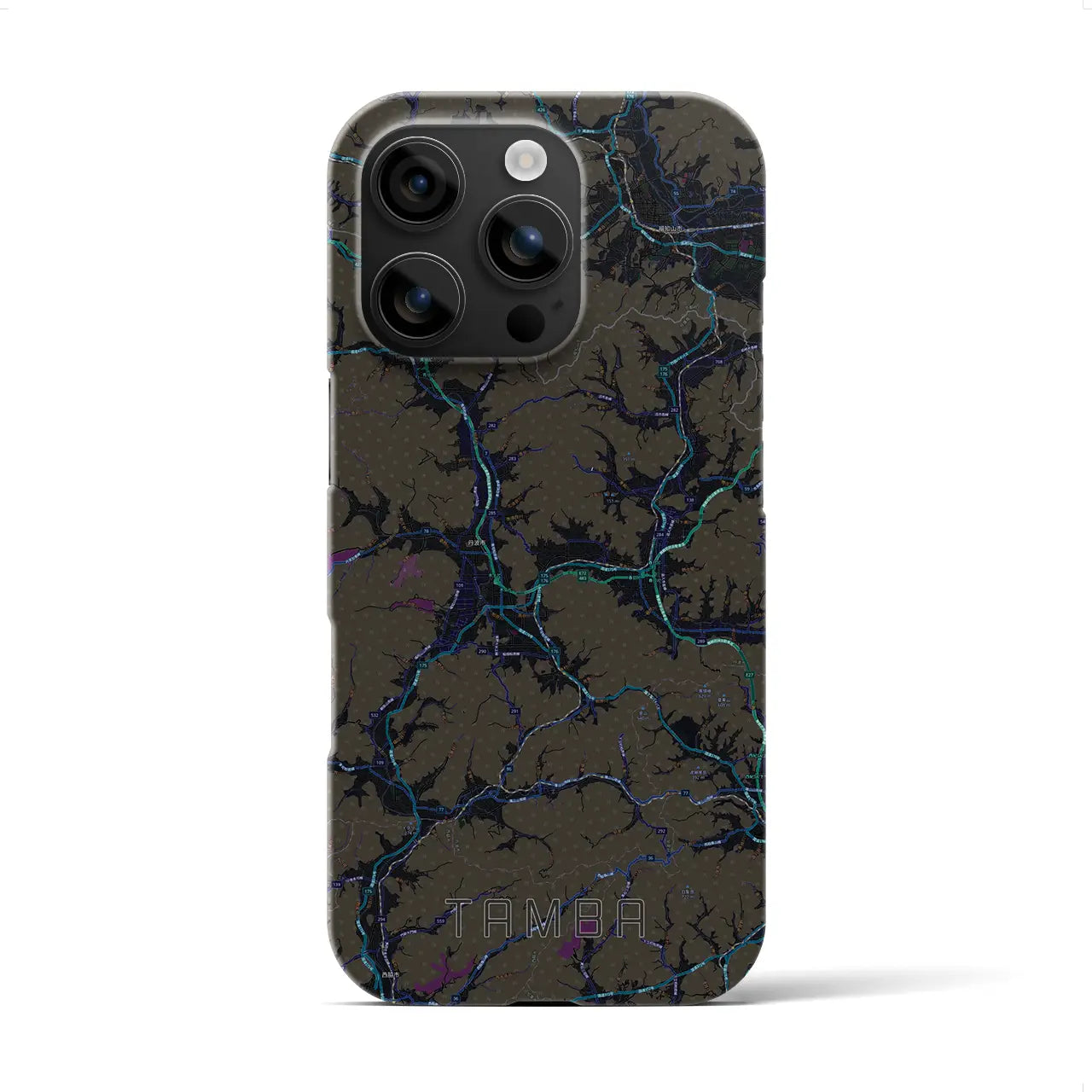 【丹波(兵庫県)】地図柄iPhoneケース(バックカバータイプ)