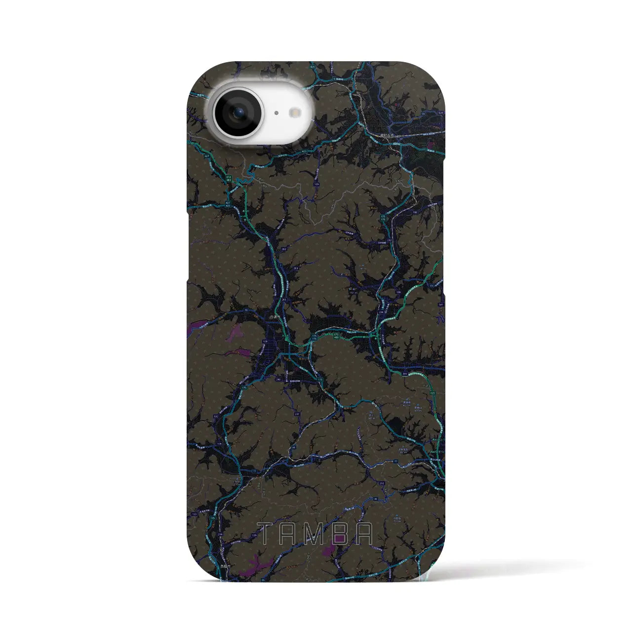 【丹波(兵庫県)】地図柄iPhoneケース(バックカバータイプ)