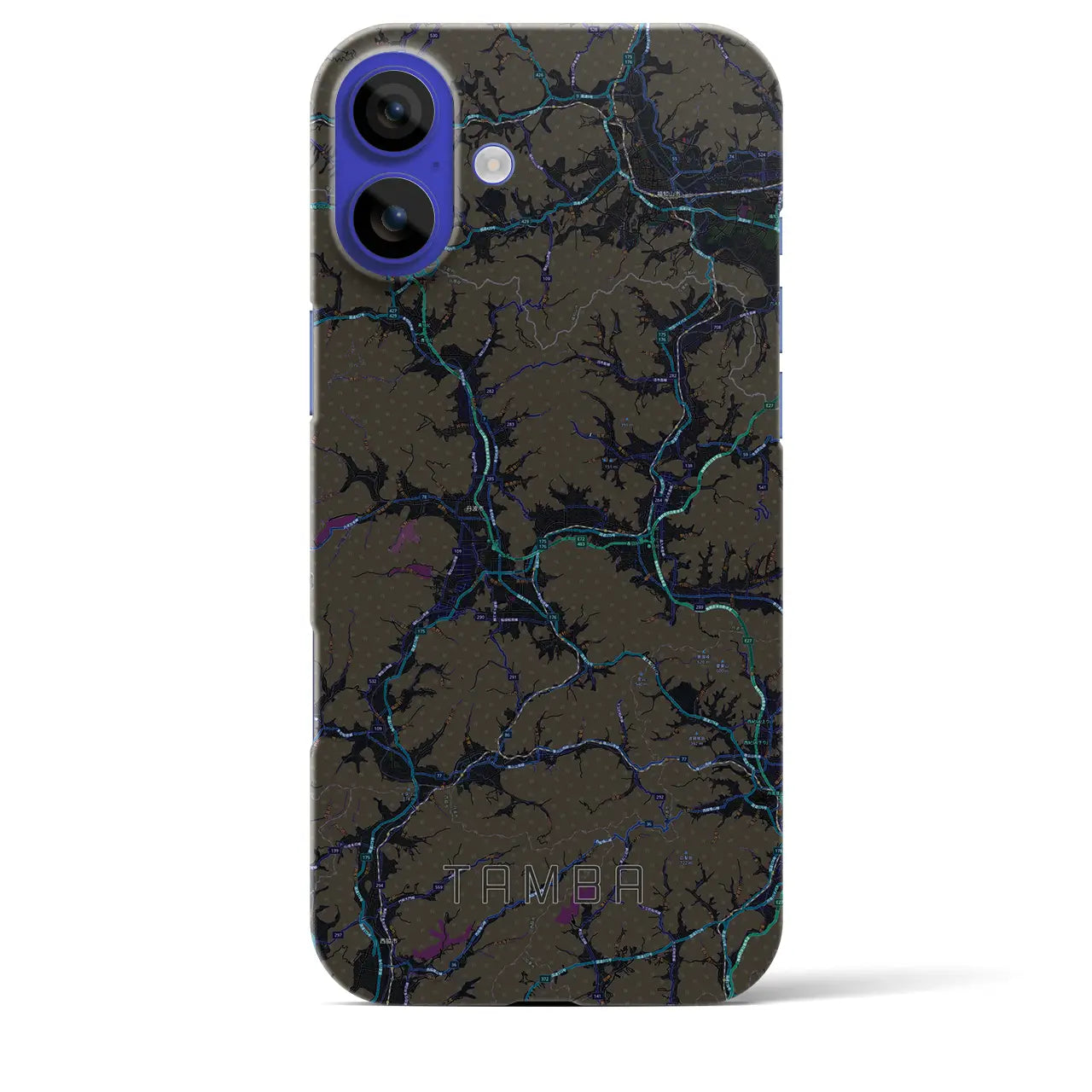【丹波(兵庫県)】地図柄iPhoneケース(バックカバータイプ)