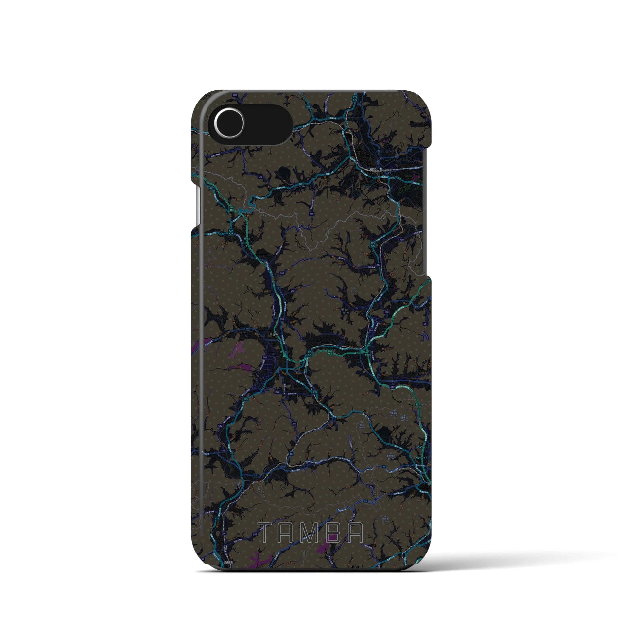 【丹波(兵庫県)】地図柄iPhoneケース(バックカバータイプ)