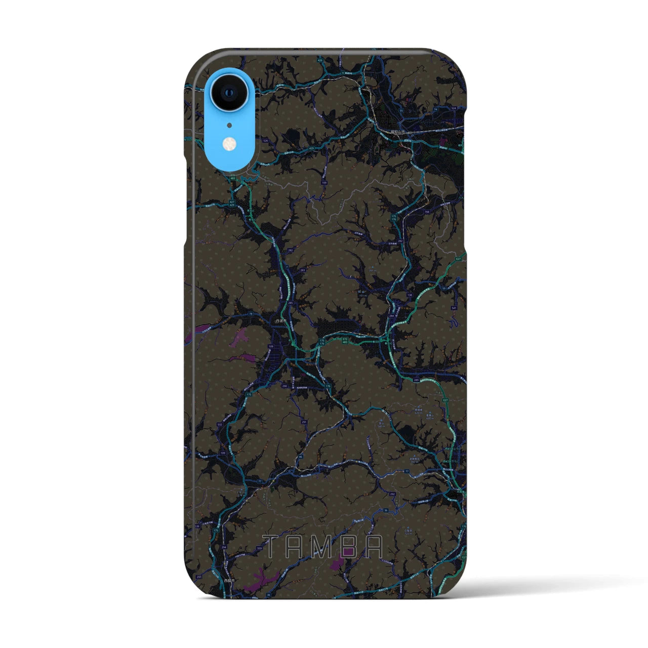 【丹波(兵庫県)】地図柄iPhoneケース(バックカバータイプ)
