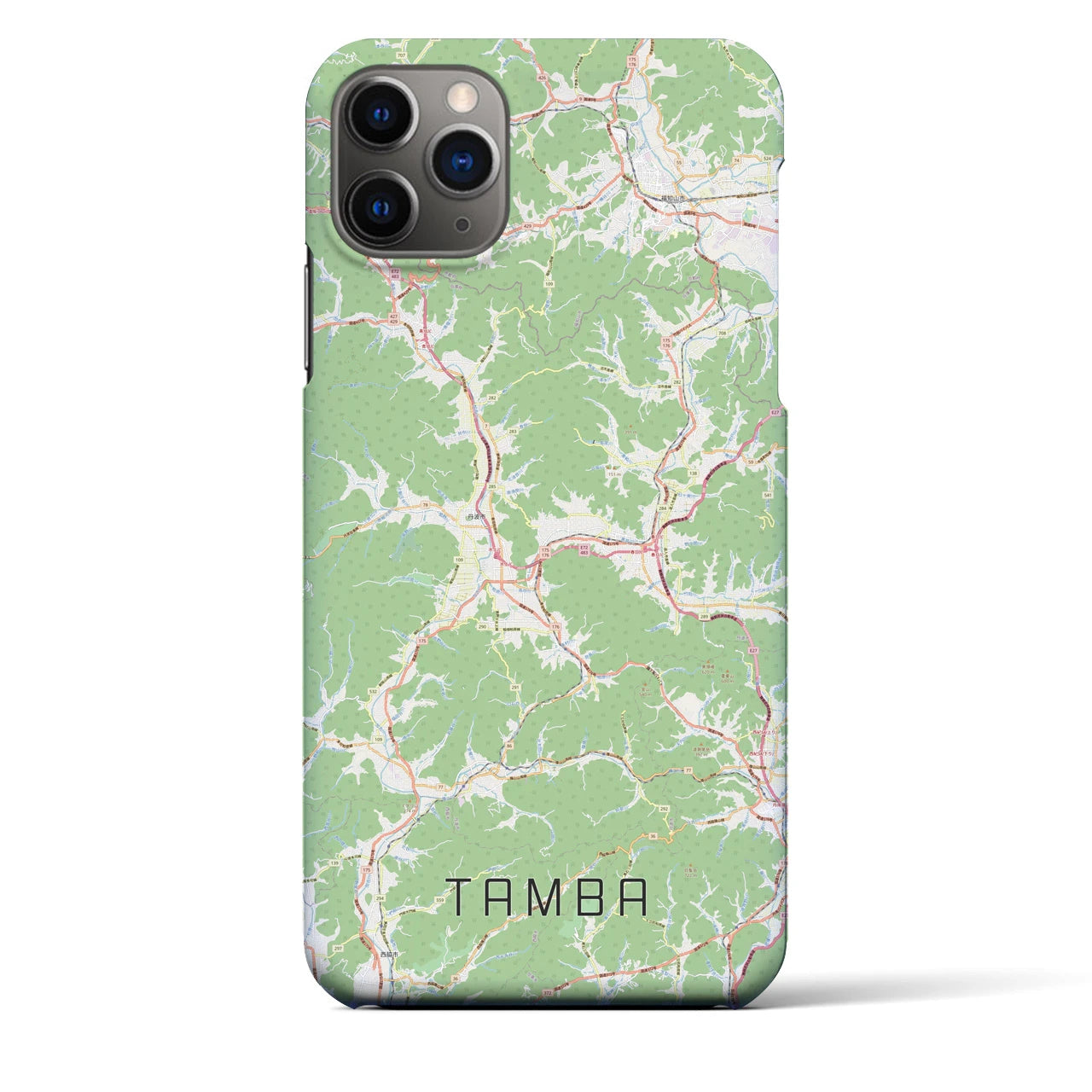 【丹波(兵庫県)】地図柄iPhoneケース(バックカバータイプ)