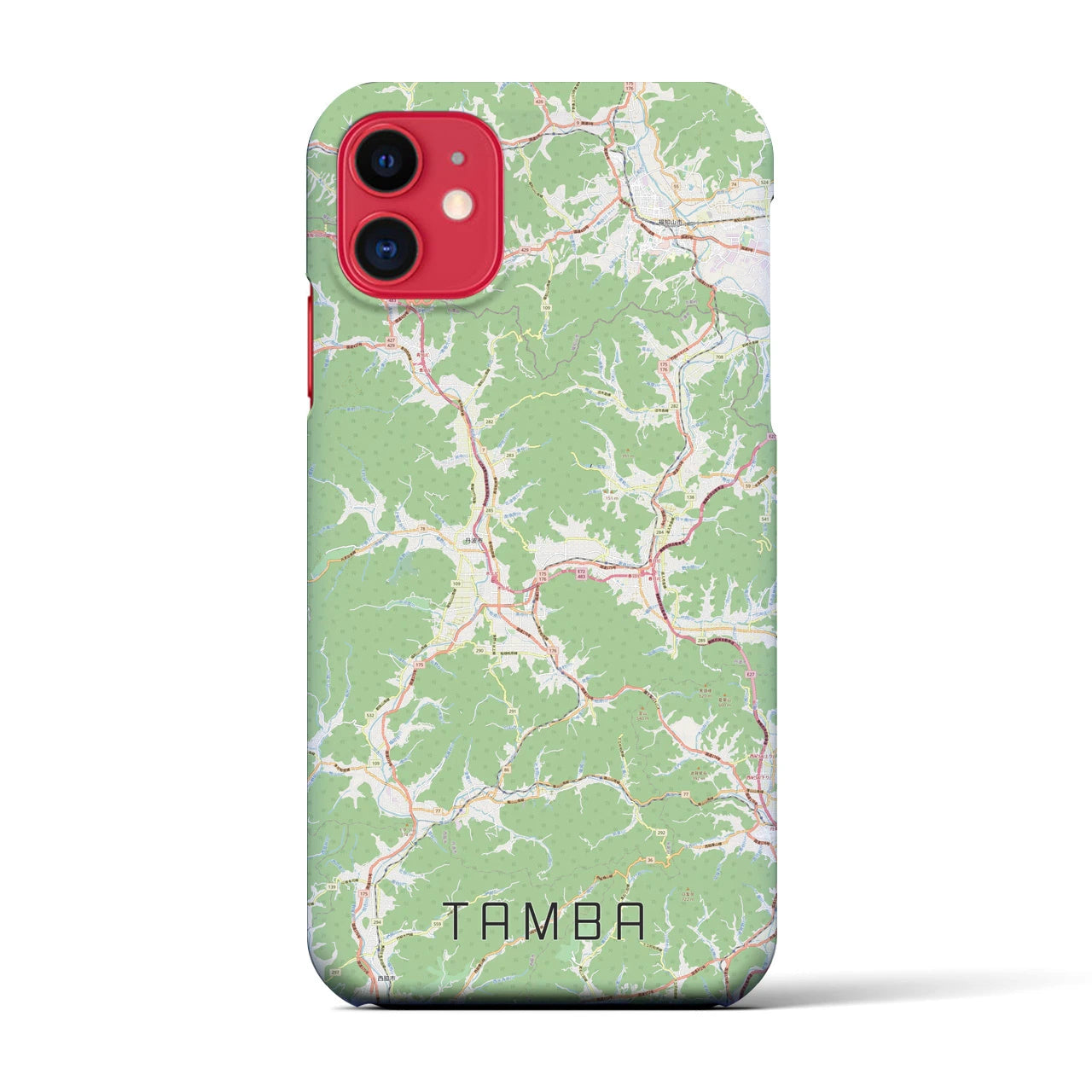 【丹波(兵庫県)】地図柄iPhoneケース(バックカバータイプ)