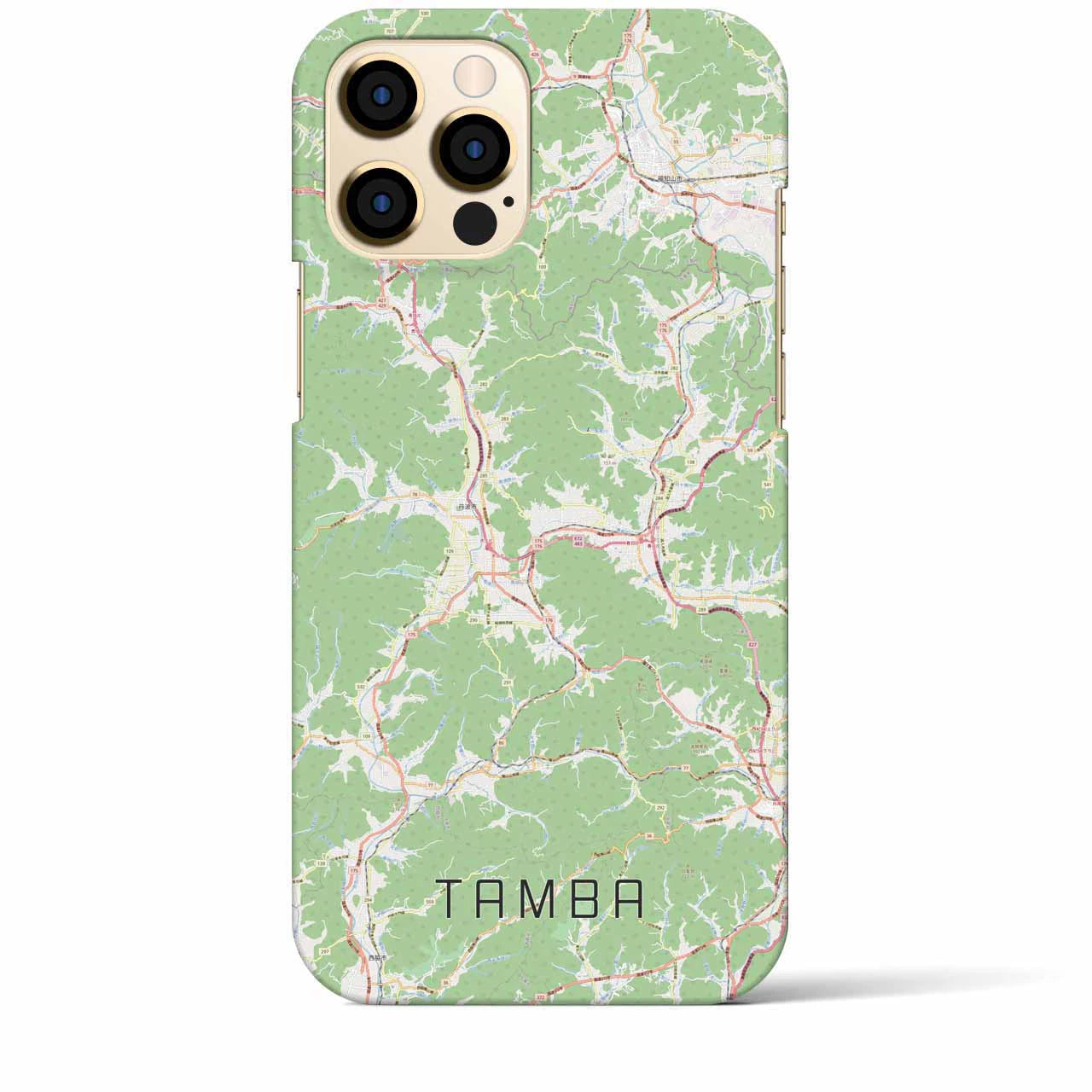 【丹波(兵庫県)】地図柄iPhoneケース(バックカバータイプ)