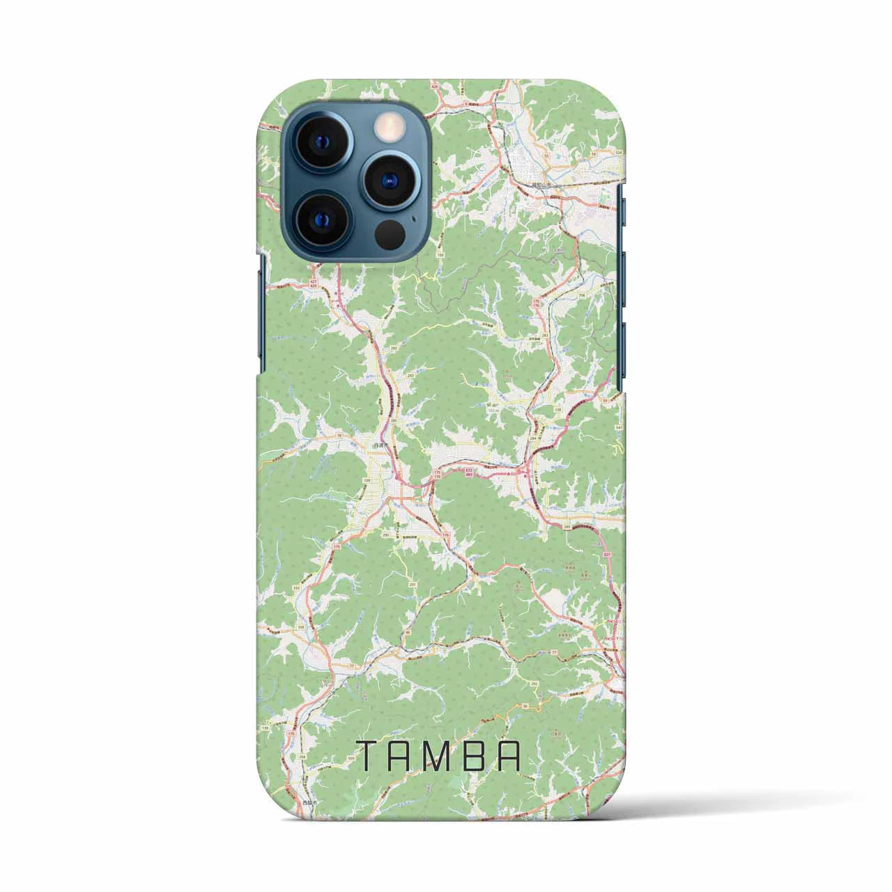 【丹波(兵庫県)】地図柄iPhoneケース(バックカバータイプ)