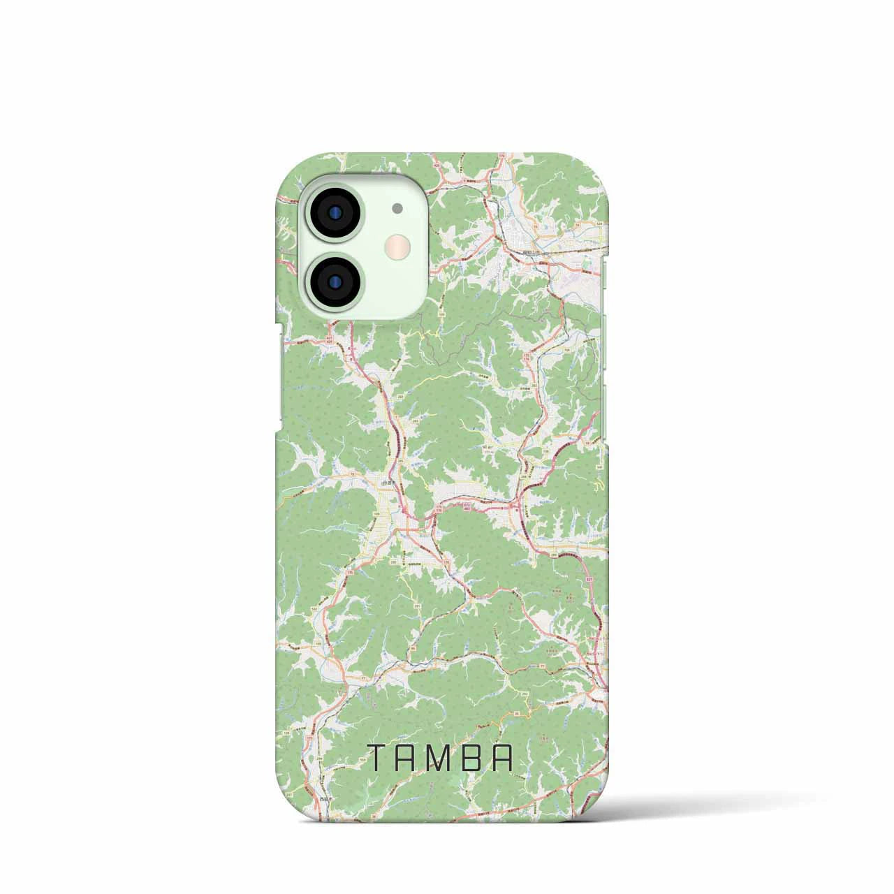 【丹波(兵庫県)】地図柄iPhoneケース(バックカバータイプ)