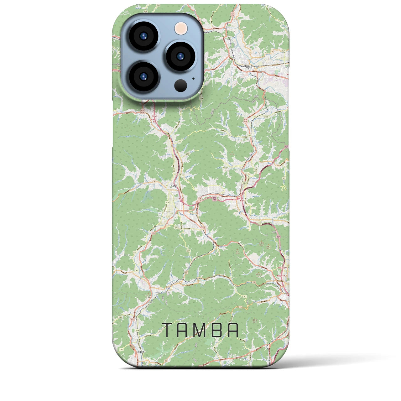 【丹波(兵庫県)】地図柄iPhoneケース(バックカバータイプ)
