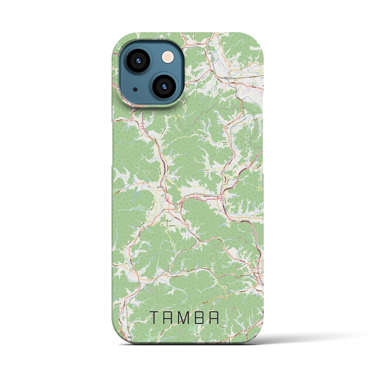 【丹波(兵庫県)】地図柄iPhoneケース(バックカバータイプ)
