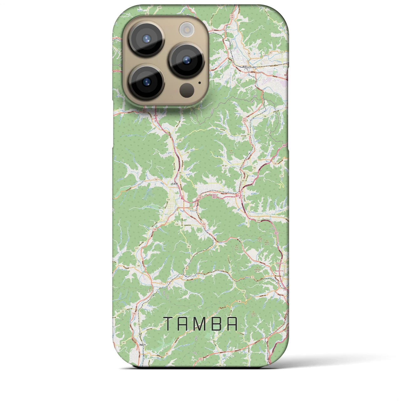 【丹波(兵庫県)】地図柄iPhoneケース(バックカバータイプ)