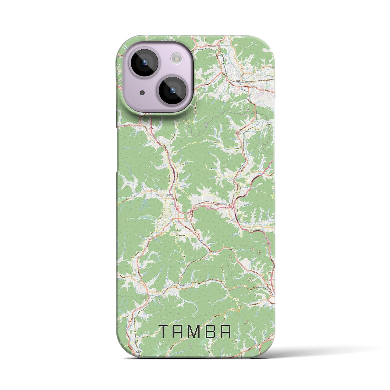 【丹波(兵庫県)】地図柄iPhoneケース(バックカバータイプ)