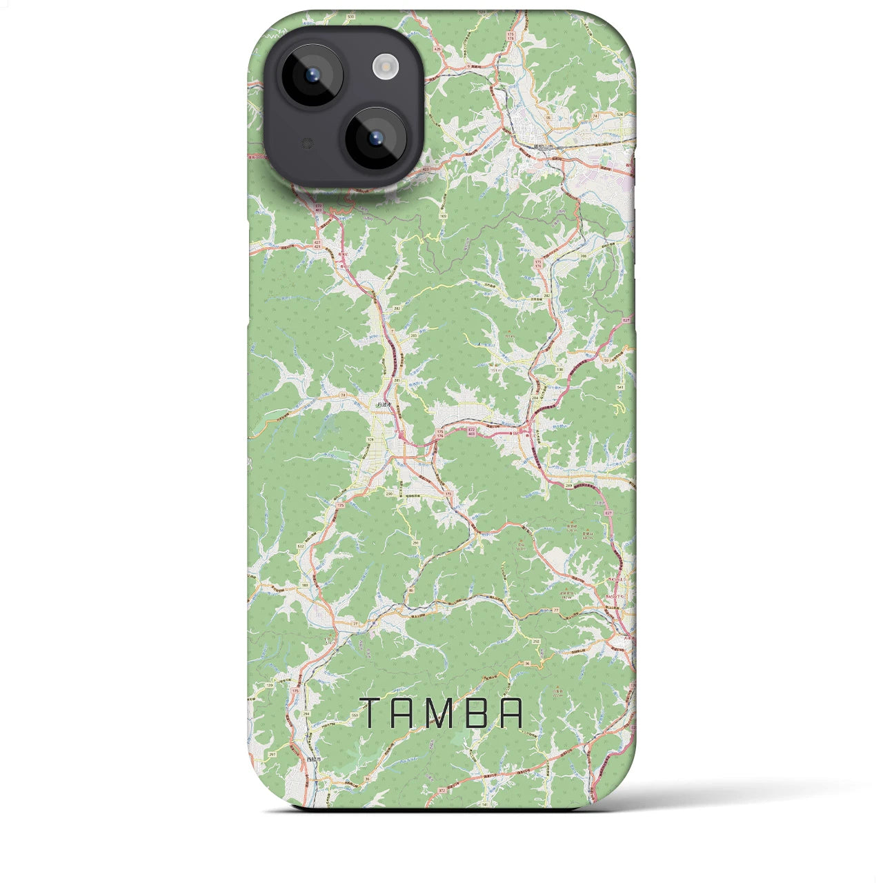 【丹波(兵庫県)】地図柄iPhoneケース(バックカバータイプ)