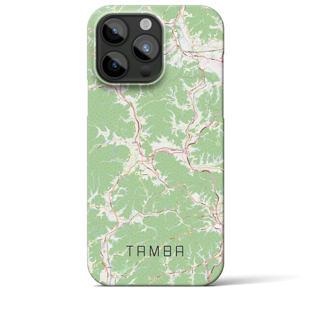 【丹波(兵庫県)】地図柄iPhoneケース(バックカバータイプ)