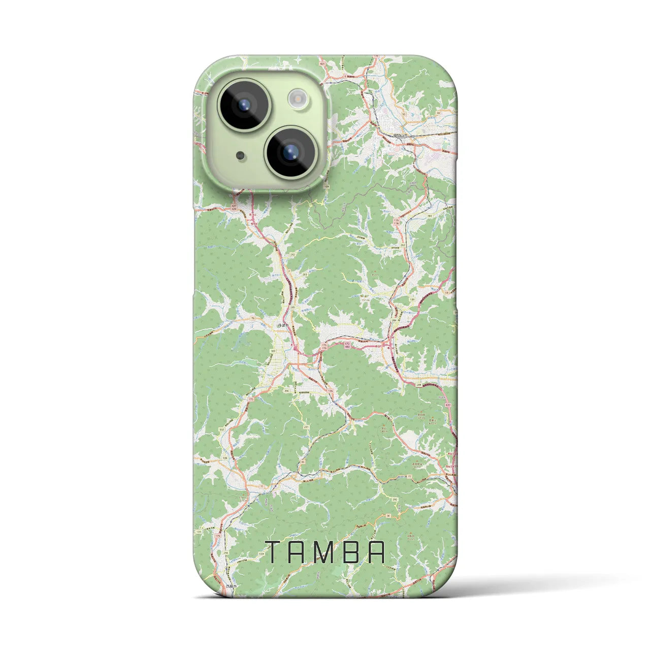【丹波(兵庫県)】地図柄iPhoneケース(バックカバータイプ)