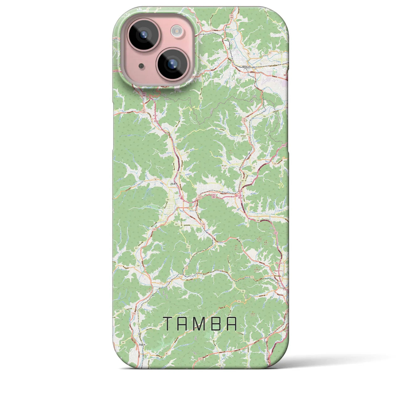 【丹波(兵庫県)】地図柄iPhoneケース(バックカバータイプ)