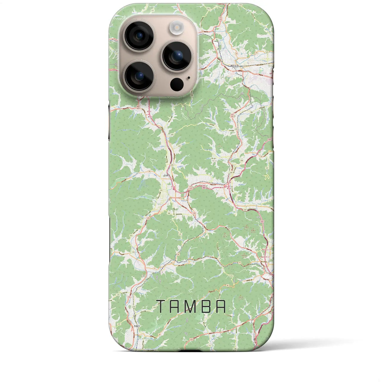 【丹波(兵庫県)】地図柄iPhoneケース(バックカバータイプ)