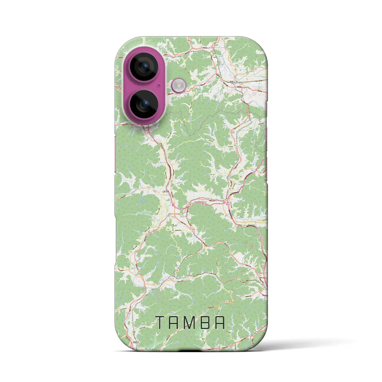 【丹波(兵庫県)】地図柄iPhoneケース(バックカバータイプ)