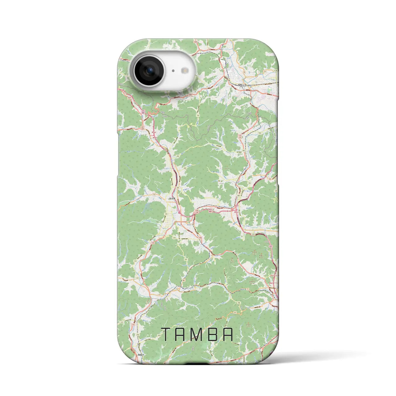 【丹波(兵庫県)】地図柄iPhoneケース(バックカバータイプ)