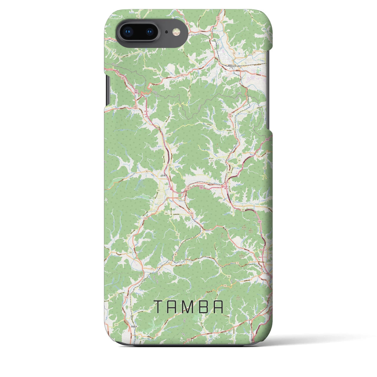 【丹波(兵庫県)】地図柄iPhoneケース(バックカバータイプ)