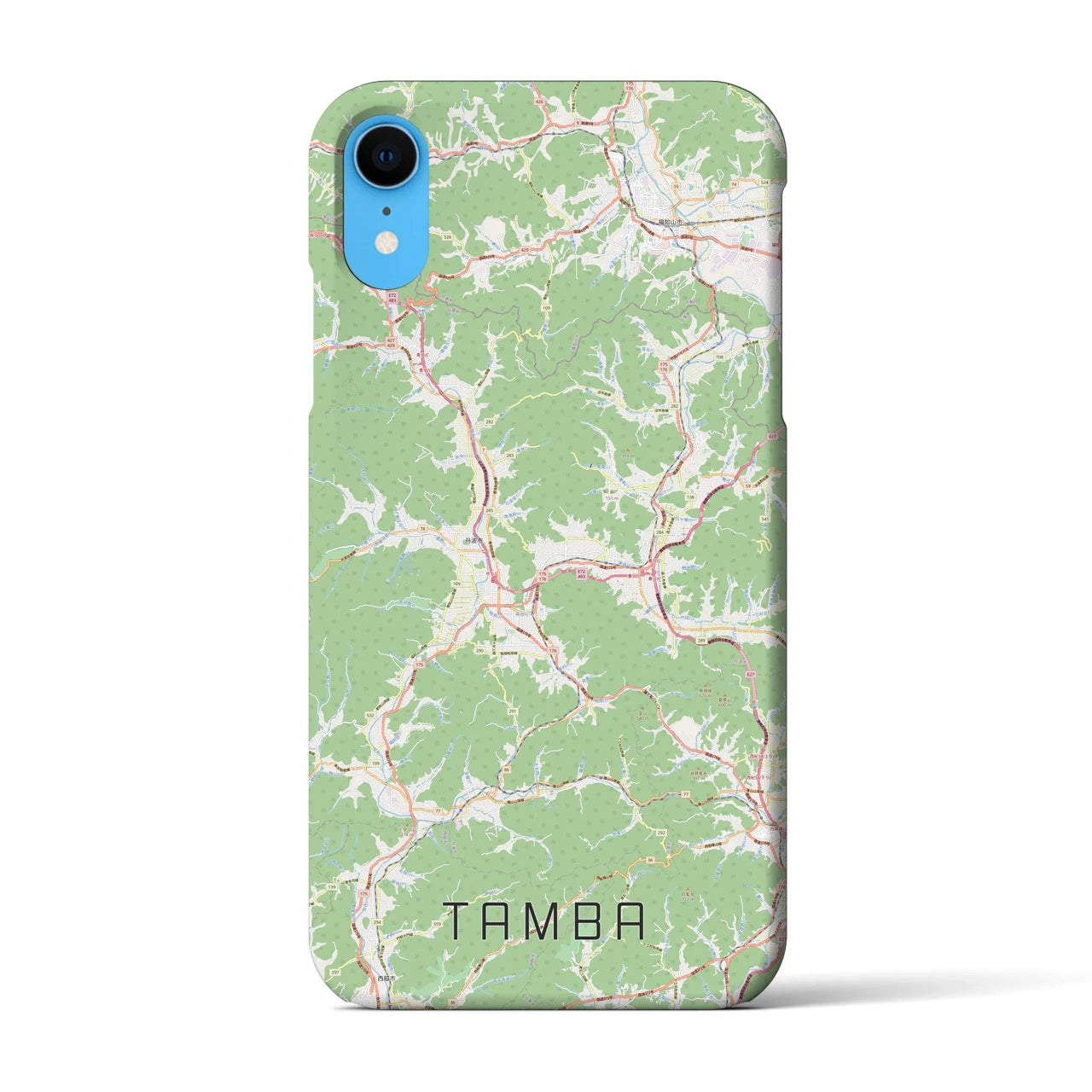 【丹波(兵庫県)】地図柄iPhoneケース(バックカバータイプ)