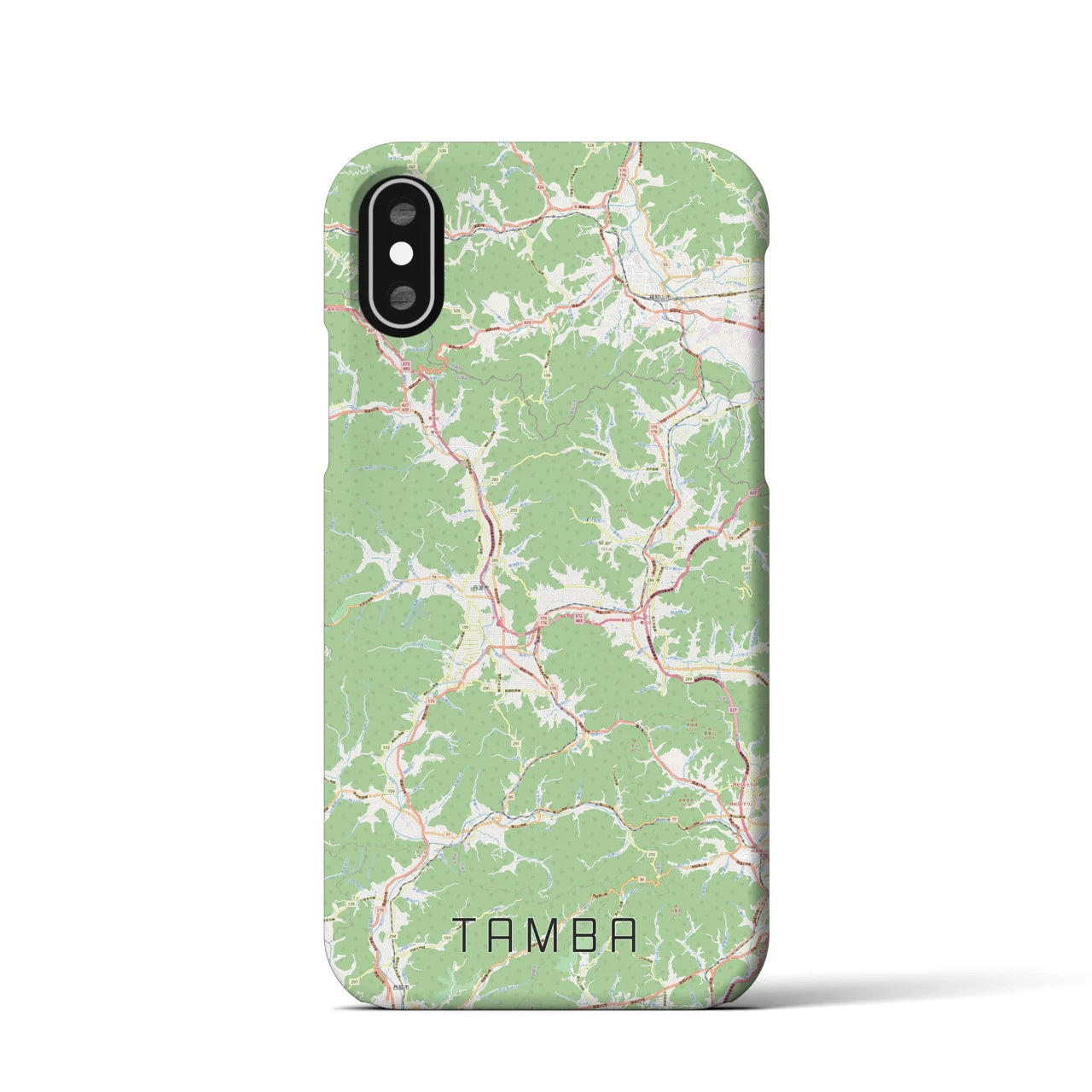 【丹波(兵庫県)】地図柄iPhoneケース(バックカバータイプ)